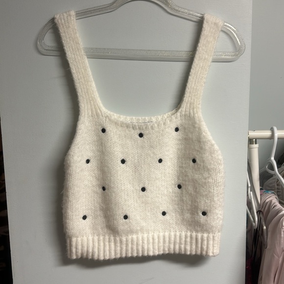 NEW English Factory Polka Dot Soft Sweater Tank Vest - Picture 7 of 7